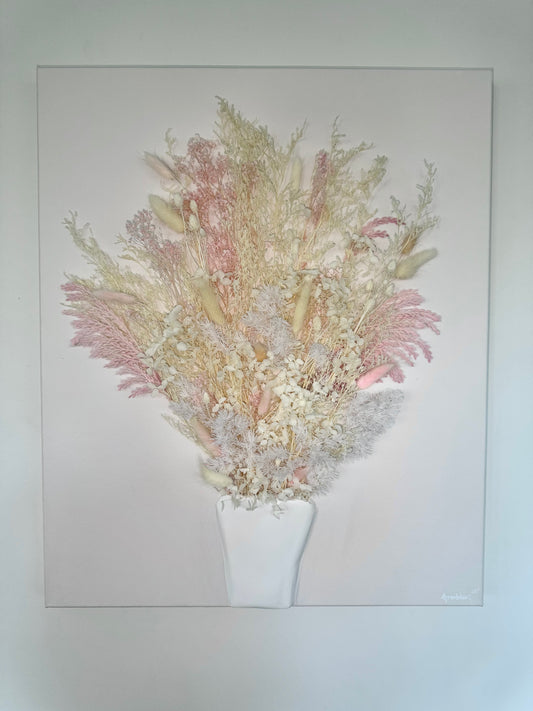 Dried Blush Bouquet on Canvas