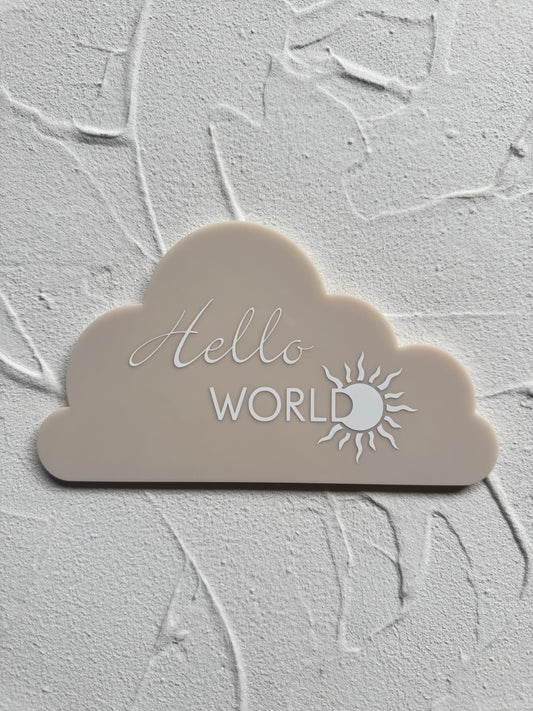 Hello World Announcement Plaque