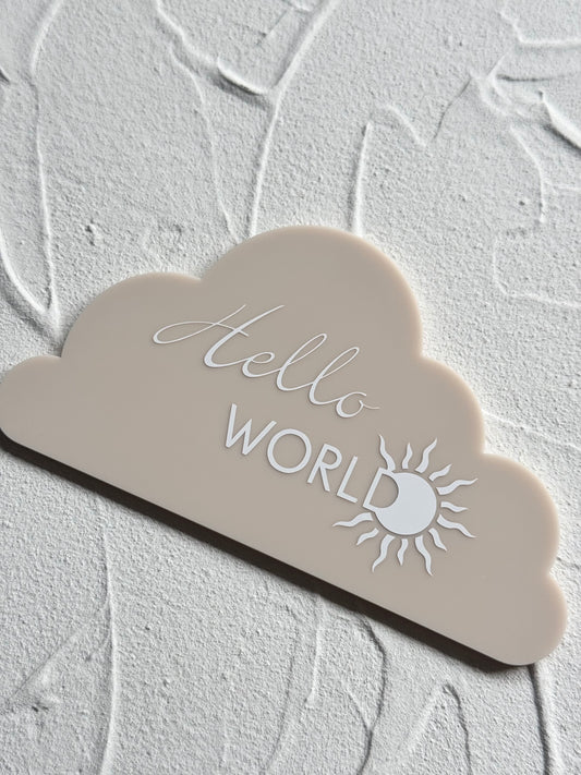 Hello World Announcement Plaque