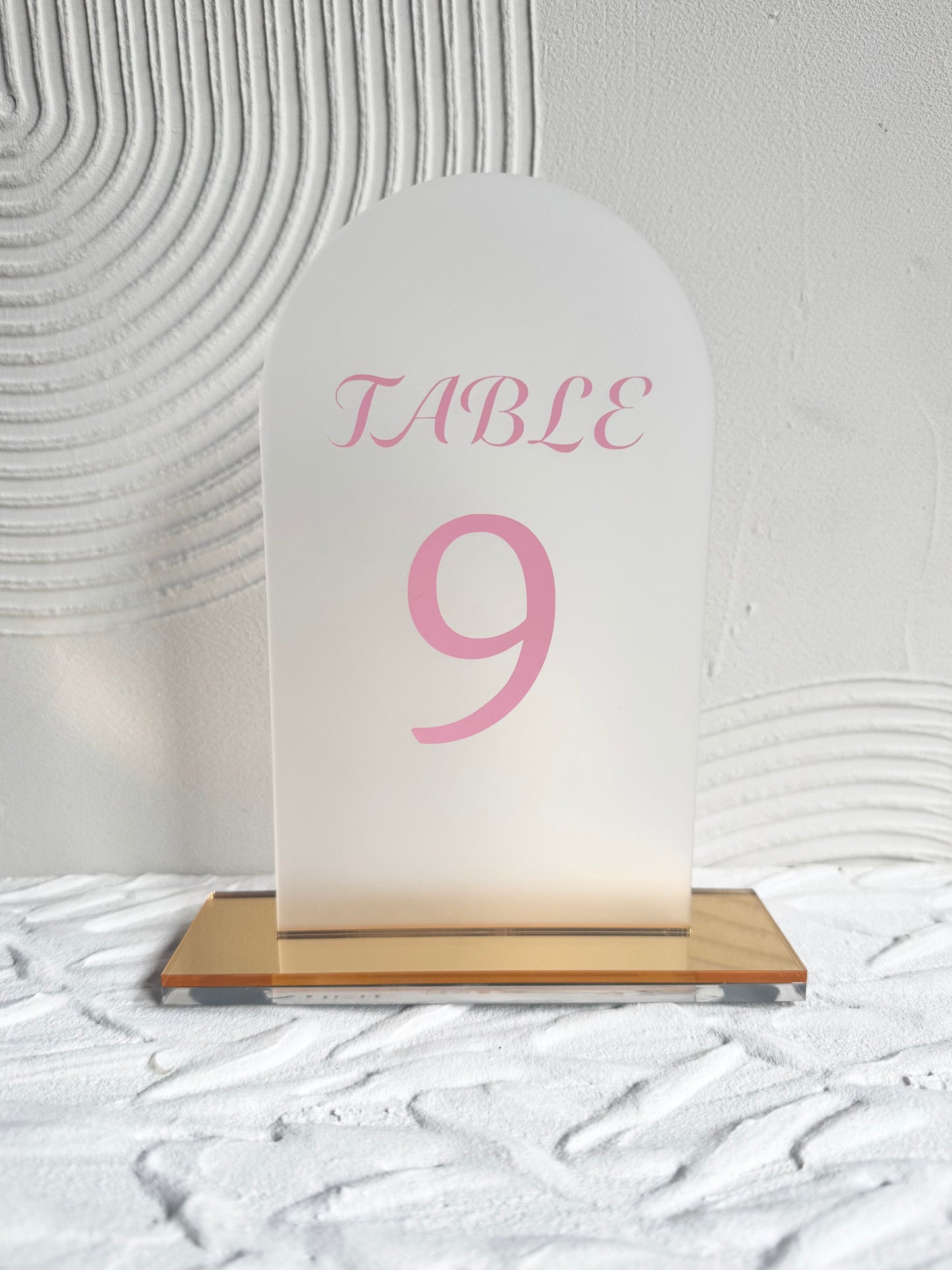 Frosted Table Number - Single