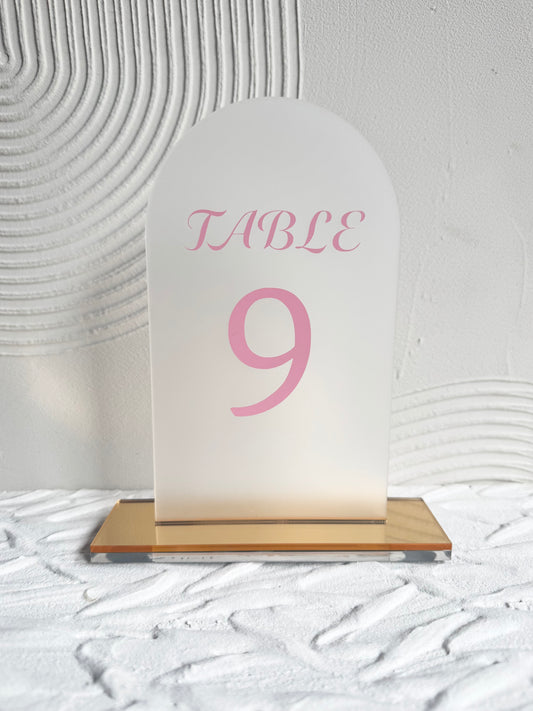 Frosted Table Numbers - Bulk