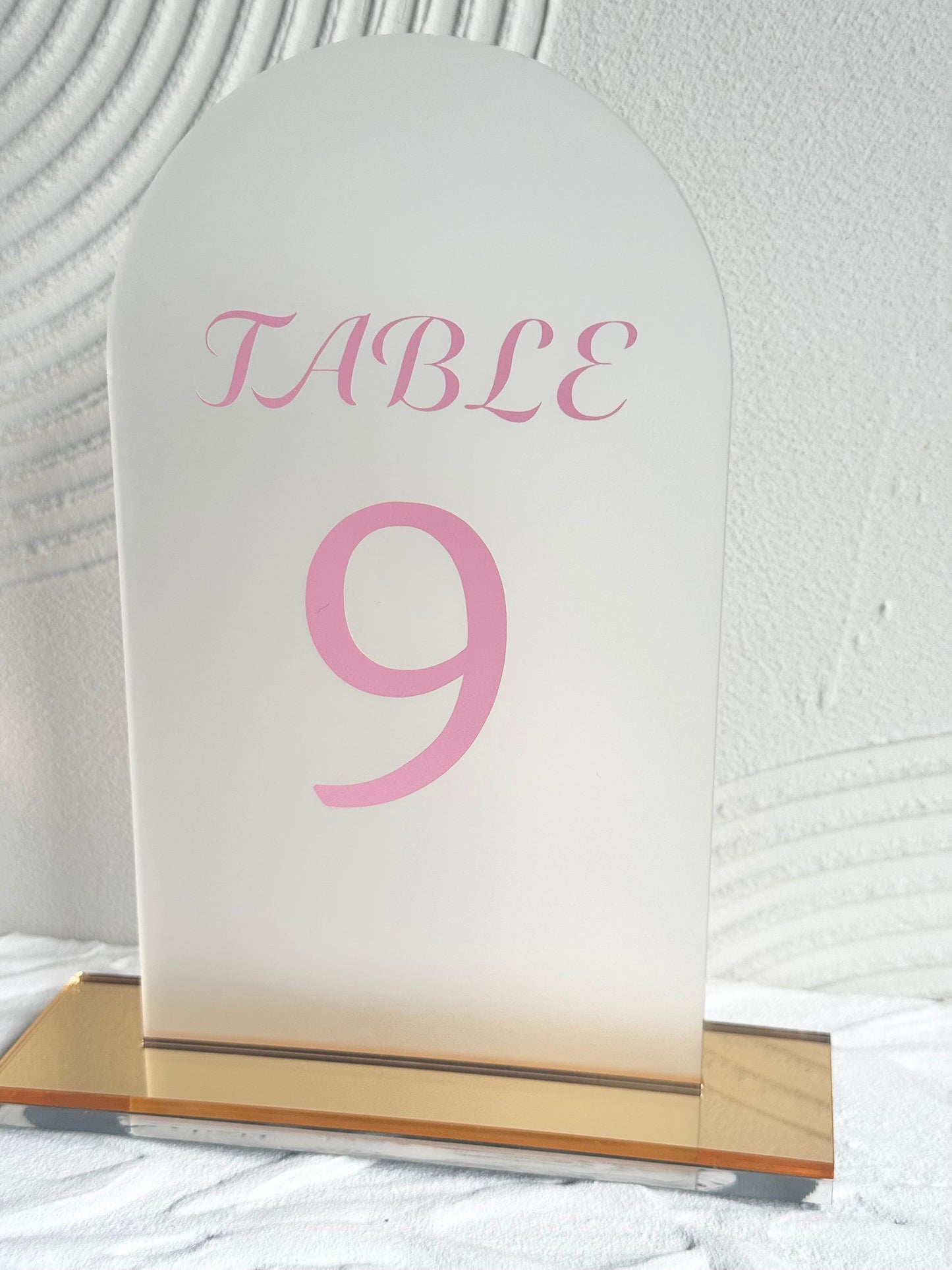 Frosted Table Number - Single