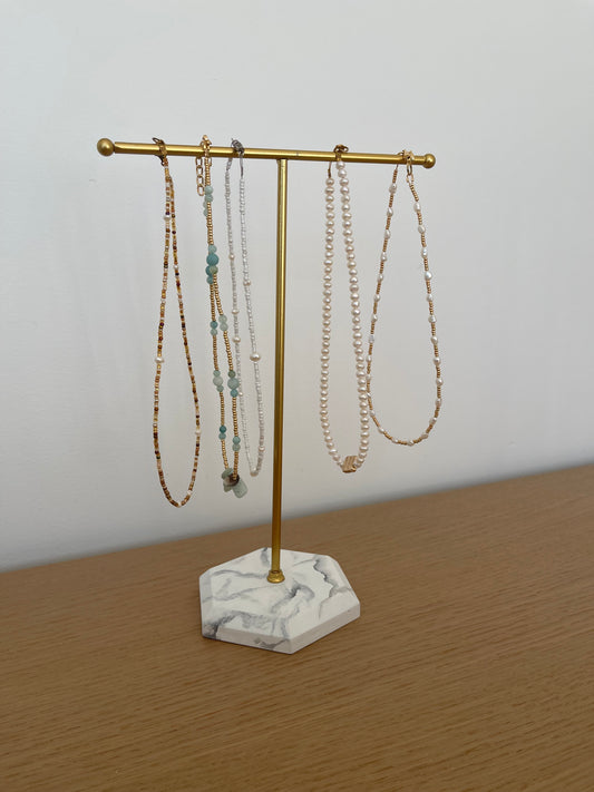 Hand Painted Marble T Stand